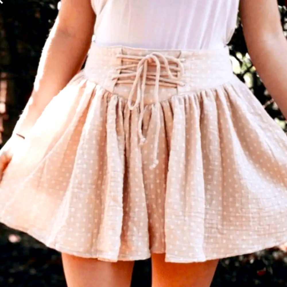Free People | Meet Your Match Mini Flounce Pleated Corseted Waist Playsuit | Sm